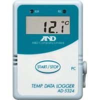 温度データーロガー　AD5324≪増設用　防滴型IP54　メモリー数：4000　PCとUSB接続≫ AD-5324 1台 エー・アンド・デイ（直送品）