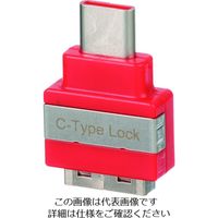 パンドウイット Smartkeeperシリーズ USB Type-C用 セキュリティブロック 赤 1個入り SKUSBC 195-0640（直送品）