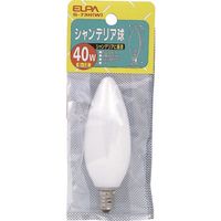 朝日電器 ELPA シャンデリア E12 G-73H（W） 1個 202-2479（直送品）