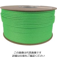 ユタカメイク ロープ パイレン金剛打ドラム巻 5φ×1m グリーン RU-93 1セット(200m:1m×200m) 113-5452（直送品）