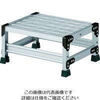 トラスコ中山 TRUSCO 作業用踏台 アルミ製・グレーチング仕様 SUS金具 1段 高さ0.25m 天板500×400 TSFGR-1525 1台（直送品）