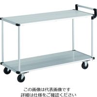 トラスコ中山 TRUSCO アルミ台車 アルパカート 省音 2段式片袖タイプ 1200×480mm AL22-1248 1台（直送品）