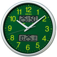 SEIKO（セイコー）集光樹脂文字版 掛け時計 [電波 スイープ カレンダー 温湿度] 直径350mm KX235H 1個（直送品）