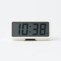 無印良品 デジタル時計 中（アラーム機能付） ホワイト 型番：MJ-DCMW1 良品計画