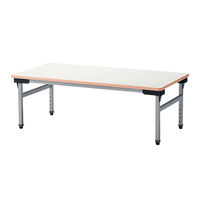 三和製作所 教育施設向けテーブル ピンク 幅900 00260471（直送品）