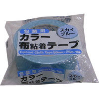 リンレイテープ カラー布粘着テープNO.384 50mmX25m Sブルー RT384-SKY-BLE5025 1セット（60巻入）（直送品）