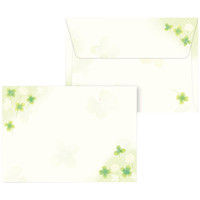 ササガワ 封筒 名刺用 白つめ草 16-981 1セット（100枚：20枚×5袋）（取寄品）