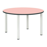 三和製作所 多目的テーブル 丸型 ピンク 00260404（直送品）