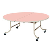 三和製作所 多目的フライトテーブル丸型 ピンク 00260452（直送品）