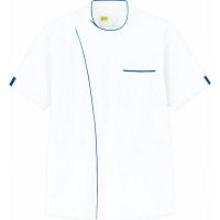 自重堂 WHIseL（ホワイセル） 男子横掛 WH12015 ホワイトブルー L 医療白衣 1枚（取寄品）