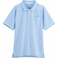 自重堂 WHIseL（ホワイセル） 半袖ポロシャツ WH90318 サックス 4L 介護ユニフォーム 1枚（取寄品）