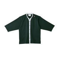トンボ キラク ニット患者衣 前開きシャツ CR801 ボトルグリーン L 患者衣 1枚（取寄品）