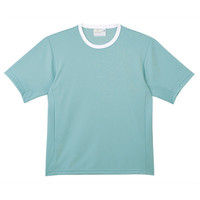 トンボ キラク コンフォートウェア Tシャツ CR817 グレイッシュブルー S 患者衣 1枚（取寄品）