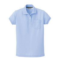 アイトス レディース半袖ポロシャツ CL2000 サックス 5号 介護ユニフォーム 1枚（直送品）