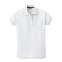 アイトス レディース半袖ポロシャツ CL2000 ホワイト 7号 介護ユニフォーム 1枚（直送品）