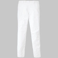 YUKISABURO WATANABE メンズスリムストレートパンツ YW37 ホワイト L KAZEN（カゼン） 医療白衣 1枚（直送品）