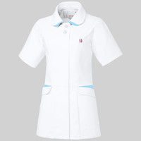 ルコックスポルティフ レディースジャケット UQW1040 ホワイト×アクア L 医療白衣 1枚（直送品）