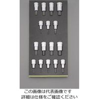 エスコ 1/2”DR [INHEX]ビットソケットセット EA612TA-28 1セット（直送品）