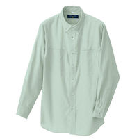 アイトス HERO’S 長袖ボタンダウンシャツ（コードレーン）（男女兼用） グリーン AZ-50401-115