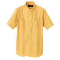 アイトス HERO’S UNIFORM 半袖ボタンダウンシャツ（コードレーン）（男女兼用） オレンジ LL AZ-50402-163-LL（直送品）