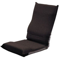 YAMAZEN（山善）コンパクトに2つ折りできるハイバック座椅子幅430×奥行570～920×高さ200～660mmブラウンIHZ-43（BR） 1脚（直送品）