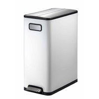 EKO エコフライステップビン ペダル式ゴミ箱 ホワイト 20L+20L EK9377MP-20L+20L-WH 1個（直送品）