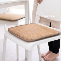 萩原 ひんやり心地良い肌触りの竹シートクッション カナパ2 ナチュラル