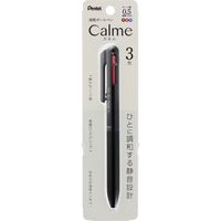 ぺんてる Calme　3色油性ボールペン　0.5ｍｍ　ブラック軸　パック仕様 XBXAC35A 1セット（5本）