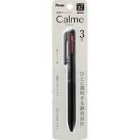 ぺんてる Calme　3色油性ボールペン　0.7ｍｍ　ブラック軸　パック仕様 XBXAC37A 5本（直送品）