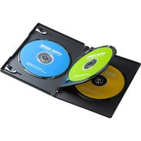 サンワサプライ DVDトールケース(3枚収納・3枚セット・ブラック) DVD-TN3-03BKN 1個