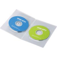 サンワサプライ スリムDVDトールケース（2枚収納・10枚セット・クリア） DVD-TU2-10CLN 1個
