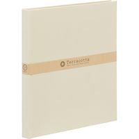 ナカバヤシ テラコッタ　ブック式フリーアルバム　デミ　ホワイト TER-DB-180-W 1冊（直送品）