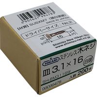 New Hikari (ニューヒカリ) ステンレス木ネジ 白頭 φ3.1×16 200本入 1箱（直送品）
