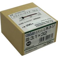 New Hikari (ニューヒカリ) ステンレス木ネジ 黒頭 φ3.1×32 200本入 1箱（直送品）