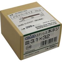 New Hikari (ニューヒカリ) ステンレス木ネジ 白頭 φ3.1×32 200本入 1箱（直送品）