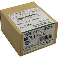 New Hikari (ニューヒカリ) ステンレス木ネジ 黒頭 φ3.1×38 200本入 1箱（直送品）