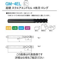 株洲工具 超硬 スクエアエンドミル 4枚刃 ロング GM-4EL-D16.0 1本（直送品）