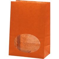 HEIKO 窓付き角底袋 S1F オレンジ 004081131 1セット(50枚入×40袋 合計2000枚)（直送品）