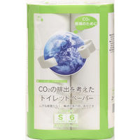 春日製紙工業 CO2の排出を考えたトイレットペーパー130m　6ロールパックシングル芯なし 320995 1箱（8パック入り）（直送品）