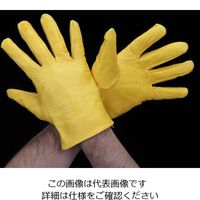エスコ [フリー]手袋(牛革/黄) EA353BB-0 1セット(5双)（直送品）