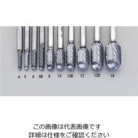 エスコ 12x25mm/6mm軸 [Coated]超硬バー EA819VB-12B 1セット(2本)（直送品）