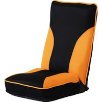 アクア AQUA 座ったままストレッチができる テレワーク座椅子 ブラック×オレンジ 11740010 1台（直送品）