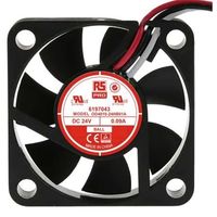 アールエスコンポーネンツ RS PRO 軸流ファン 電源電圧:24 V dc DC 40 x 10mm 619-7043 1個（直送品）