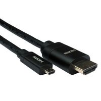 RS PRO HDMIケーブル 長さ:1.5m ー Micro HDMI A:オス コネクタ B:オス（直送品）