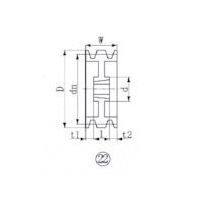 エバオン EVN ブッシングプーリー SPZ 212mm 溝数5 SPZ212-5 1個 514-5678（直送品）