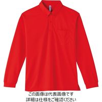 トムス 4.4オンスドライボタンダウンポケット付長袖ポロシャツ レッド S 00314-ABL-010-S 1セット(2枚)（直送品）