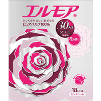 エルモア トイレットペーパー 18ロール ピンクダブル2枚重ね 30M 花の香り 4971633162518 18巻×4点セット カミ商事（直送品）