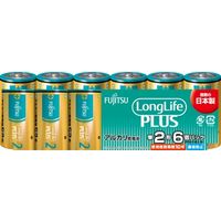 FDK FUJITSU アルカリ乾電池 ロングライフプラス 単2・6個 LR14LP（6S）10年保存 4976680276553 6本入×5点セット（直送品）