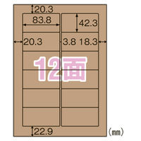 ヒサゴ クラフト紙ラベルダーク　１２面 OPD861 3パック（直送品）