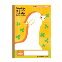 日本ノート 科目名入りスクールライン　社会 SLS10SS 15冊（直送品）